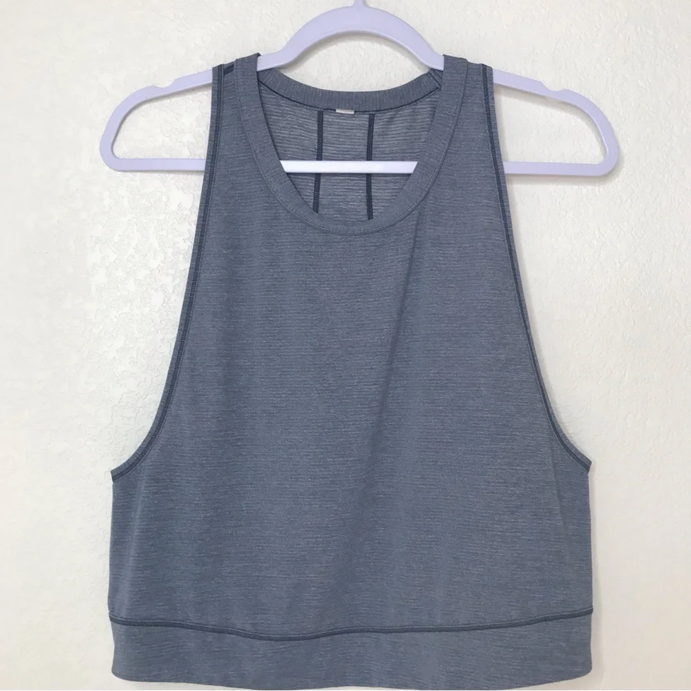 LULULEMON Pace Perfect Tank Heathered Sterling